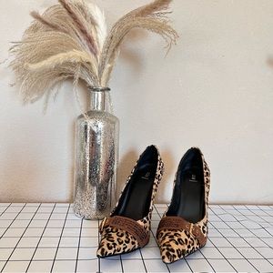 Bakers cheetah print leather shoes